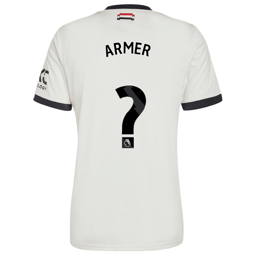 Danxen Bambino Maglia Daniel Armer #0 Bianco Sporco Kit Gara Third 2024/25 Maglietta