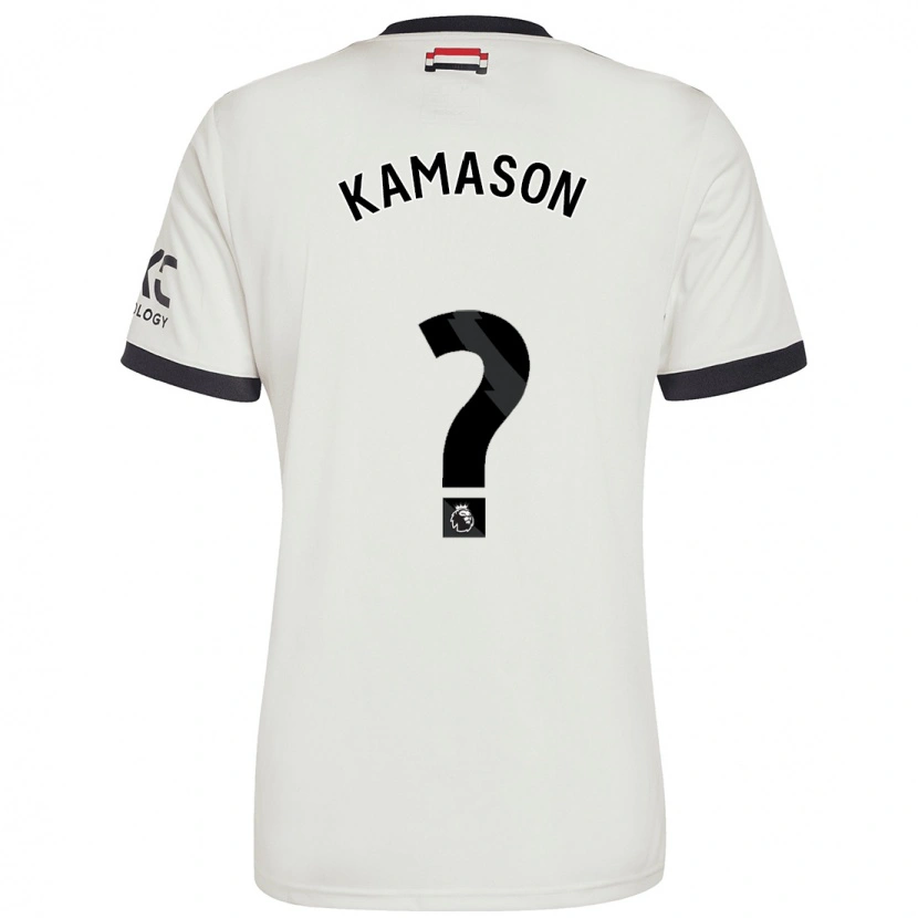 Danxen Bambino Maglia Jaydan Kamason #0 Bianco Sporco Kit Gara Third 2024/25 Maglietta