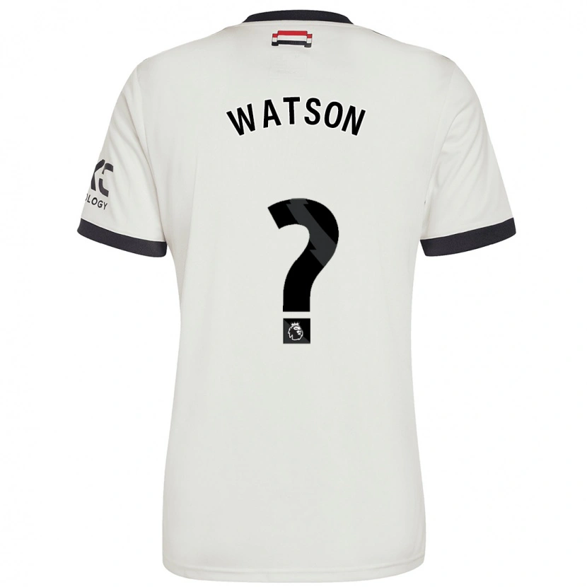Danxen Bambino Maglia Jacob Watson #0 Bianco Sporco Kit Gara Third 2024/25 Maglietta
