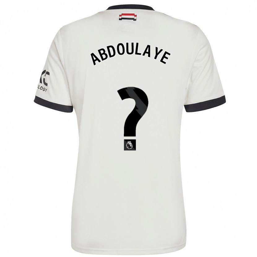 Danxen Bambino Maglia Douka Abdoulaye #0 Bianco Sporco Kit Gara Third 2024/25 Maglietta