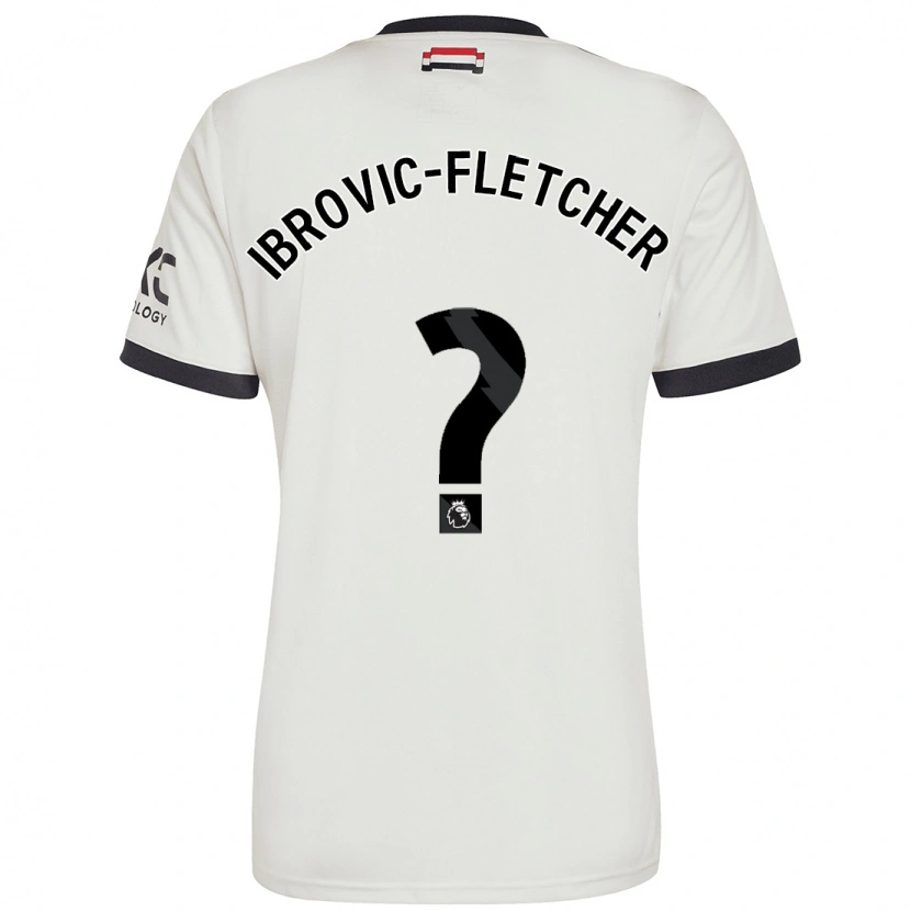 Danxen Bambino Maglia Edward Ibrovic-Fletcher #0 Bianco Sporco Kit Gara Third 2024/25 Maglietta