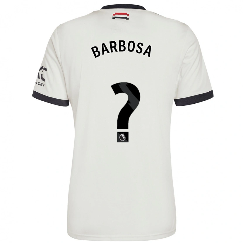 Danxen Bambino Maglia Neithan Barbosa #0 Bianco Sporco Kit Gara Third 2024/25 Maglietta