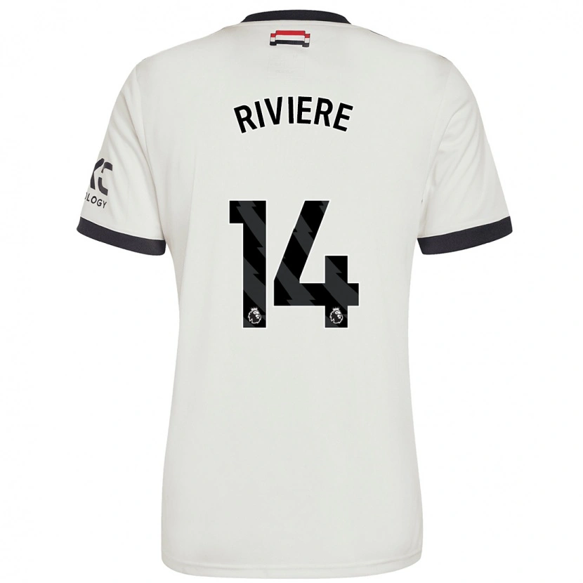 Danxen Bambino Maglia Jayde Riviere #14 Bianco Sporco Kit Gara Third 2024/25 Maglietta