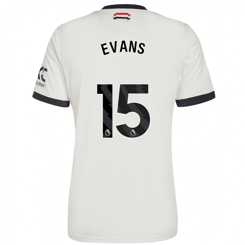 Danxen Bambino Maglia Gemma Evans #15 Bianco Sporco Kit Gara Third 2024/25 Maglietta
