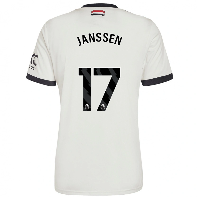 Danxen Bambino Maglia Dominique Janssen #17 Bianco Sporco Kit Gara Third 2024/25 Maglietta