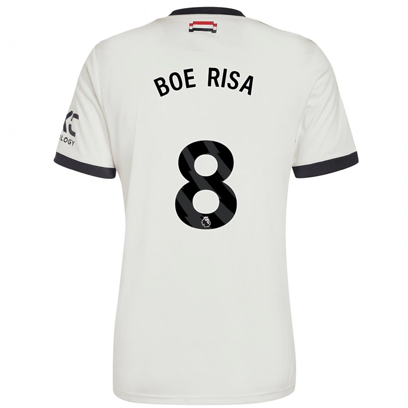 Danxen Bambino Maglia Vilde Boe Risa #8 Bianco Sporco Kit Gara Third 2024/25 Maglietta