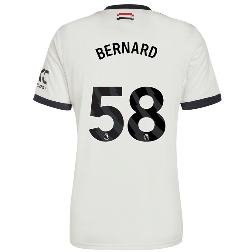 Danxen Bambino Maglia Bernard #58 Bianco Sporco Kit Gara Third 2024/25 Maglietta