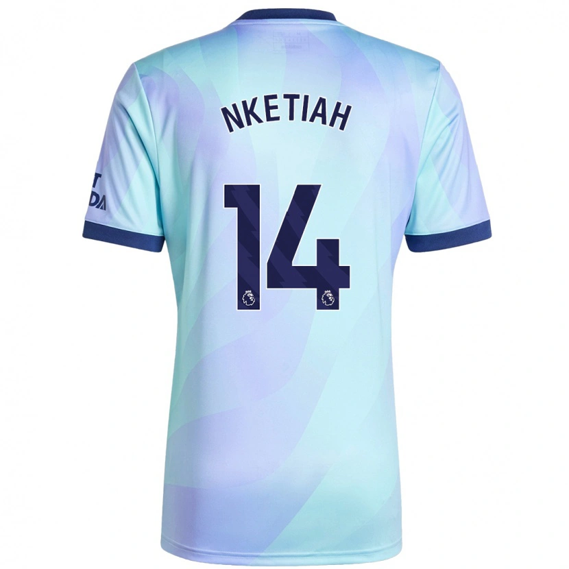 Danxen Bambino Maglia Eddie Nketiah #14 Acquamarina Kit Gara Third 2024/25 Maglietta