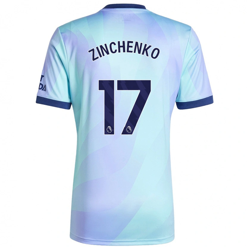 Danxen Bambino Maglia Oleksandr Zinchenko #17 Acquamarina Kit Gara Third 2024/25 Maglietta