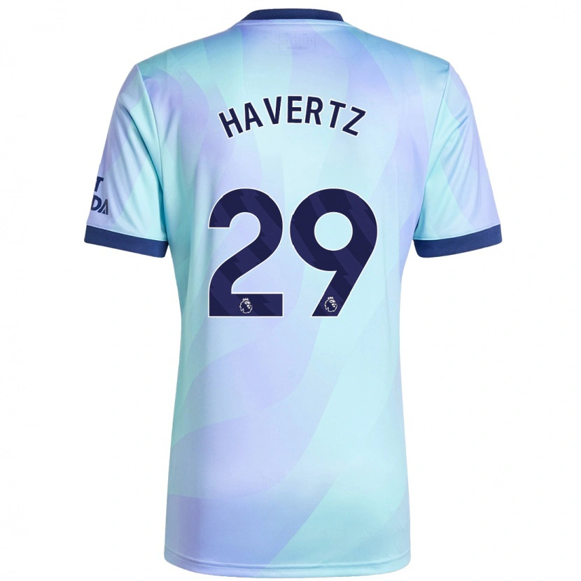 Danxen Bambino Maglia Kai Havertz #29 Acquamarina Kit Gara Third 2024/25 Maglietta