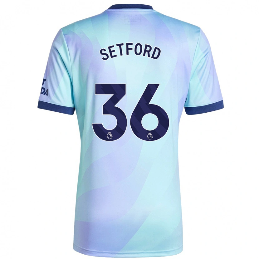 Danxen Bambino Maglia Tommy Setford #36 Acquamarina Kit Gara Third 2024/25 Maglietta