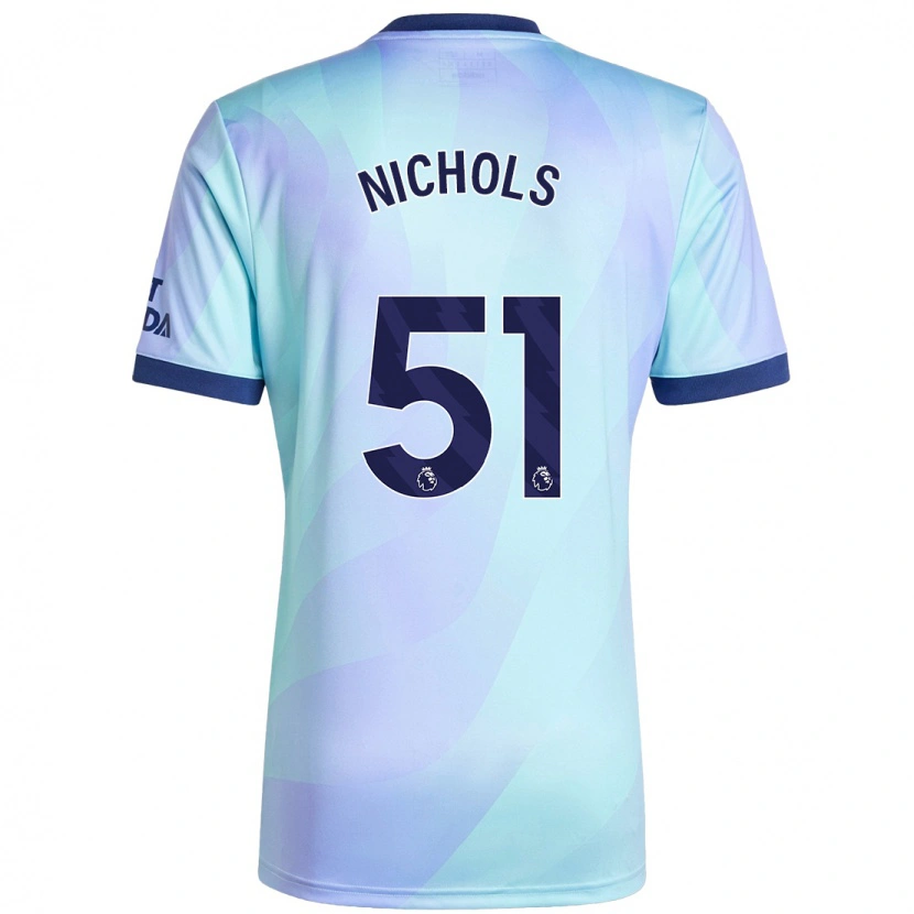 Danxen Bambino Maglia Josh Nichols #51 Acquamarina Kit Gara Third 2024/25 Maglietta