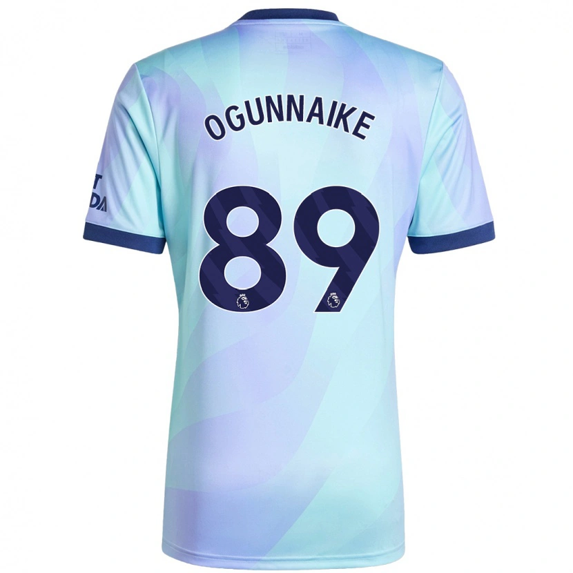 Danxen Bambino Maglia Josh Ogunnaike #89 Acquamarina Kit Gara Third 2024/25 Maglietta