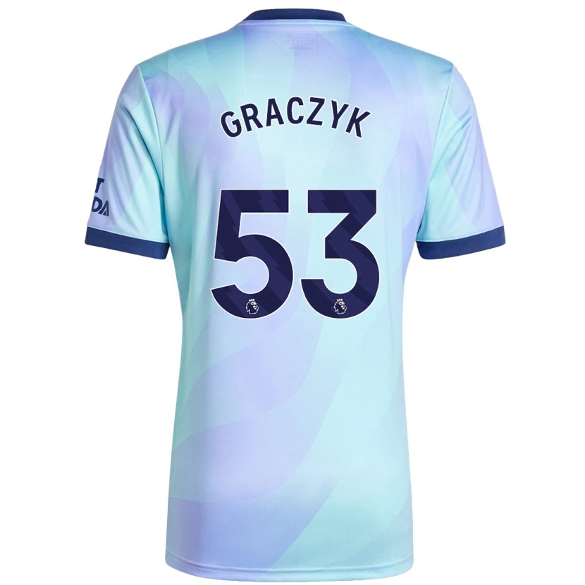 Danxen Bambino Maglia Hubert Graczyk #53 Acquamarina Kit Gara Third 2024/25 Maglietta