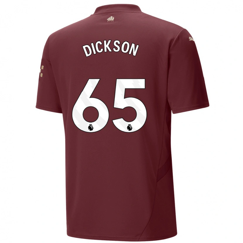 Danxen Bambino Maglia Will Dickson #65 Marrone Kit Gara Third 2024/25 Maglietta