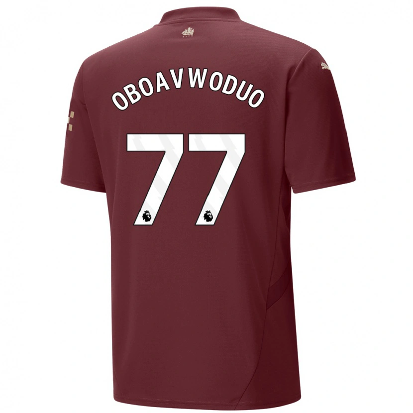 Danxen Bambino Maglia Justin Oboavwoduo #77 Marrone Kit Gara Third 2024/25 Maglietta