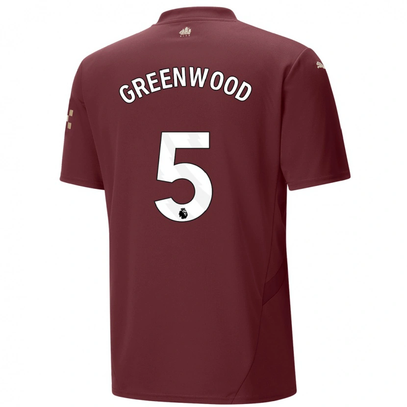 Danxen Bambino Maglia Alex Greenwood #5 Marrone Kit Gara Third 2024/25 Maglietta
