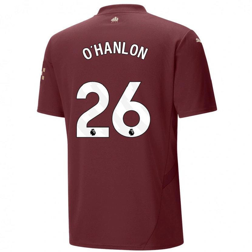 Danxen Bambino Maglia Tara O'hanlon #26 Marrone Kit Gara Third 2024/25 Maglietta