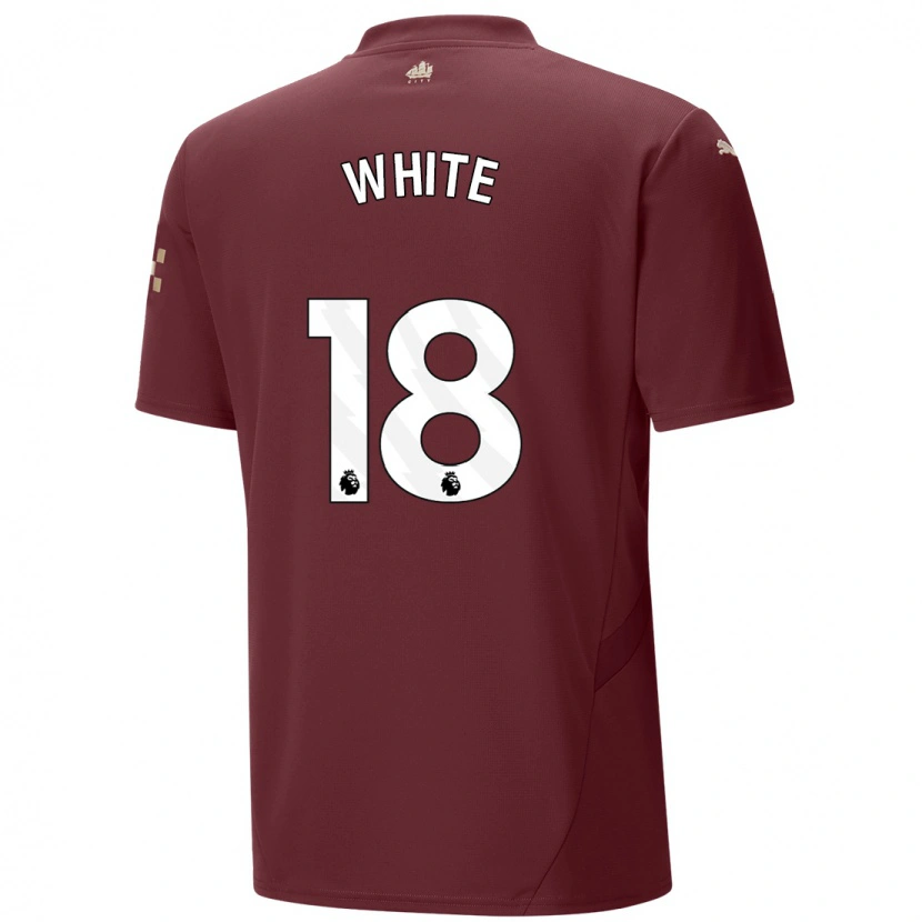 Danxen Bambino Maglia Ellen White #18 Marrone Kit Gara Third 2024/25 Maglietta