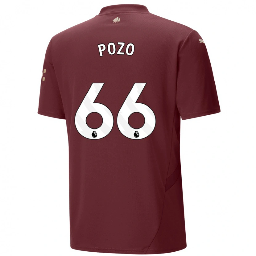 Danxen Bambino Maglia Iker Pozo #66 Marrone Kit Gara Third 2024/25 Maglietta