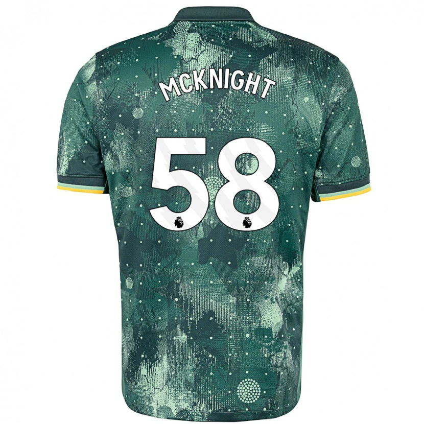 Danxen Bambino Maglia Maxwell Mcknight #58 Verde Menta Kit Gara Third 2024/25 Maglietta