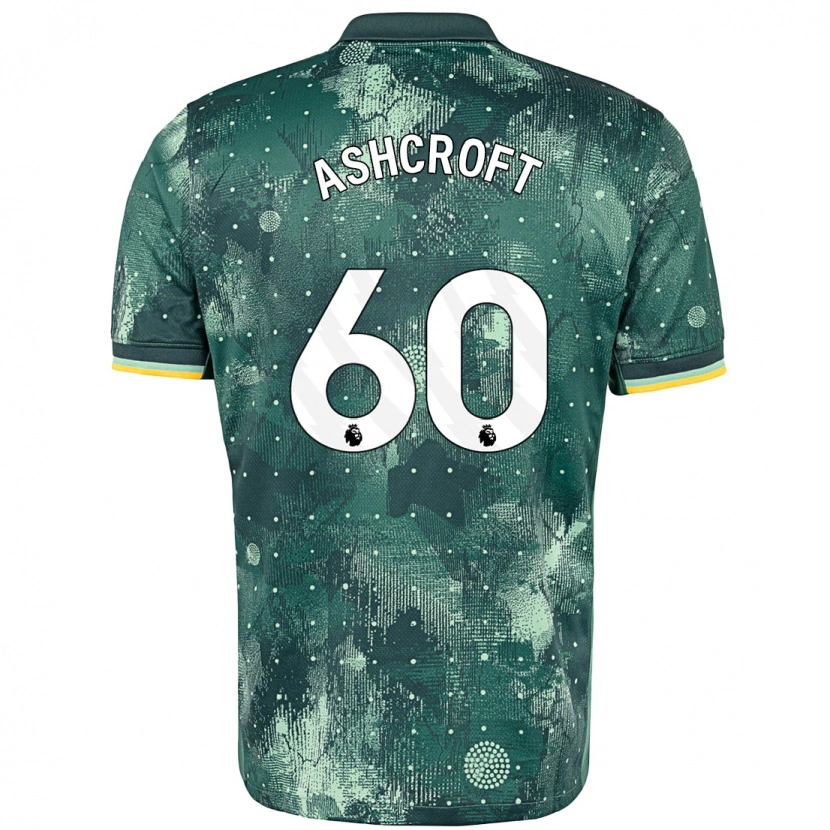 Danxen Bambino Maglia Tyrell Ashcroft #60 Verde Menta Kit Gara Third 2024/25 Maglietta