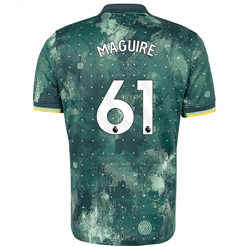 Danxen Bambino Maglia Aaron Maguire #61 Verde Menta Kit Gara Third 2024/25 Maglietta
