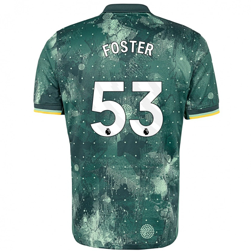 Danxen Bambino Maglia Brooklyn Lyons-Foster #53 Verde Menta Kit Gara Third 2024/25 Maglietta