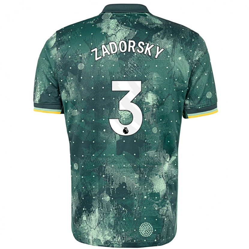 Danxen Bambino Maglia Shelina Zadorsky #3 Verde Menta Kit Gara Third 2024/25 Maglietta