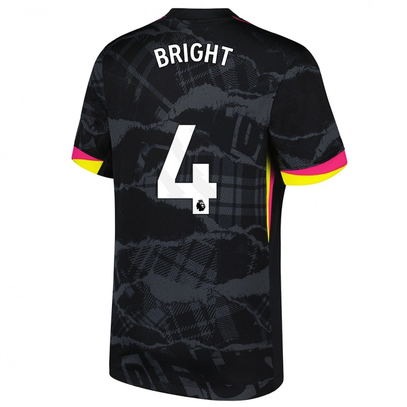 Danxen Bambino Maglia Millie Bright #4 Nero Rosa Kit Gara Third 2024/25 Maglietta