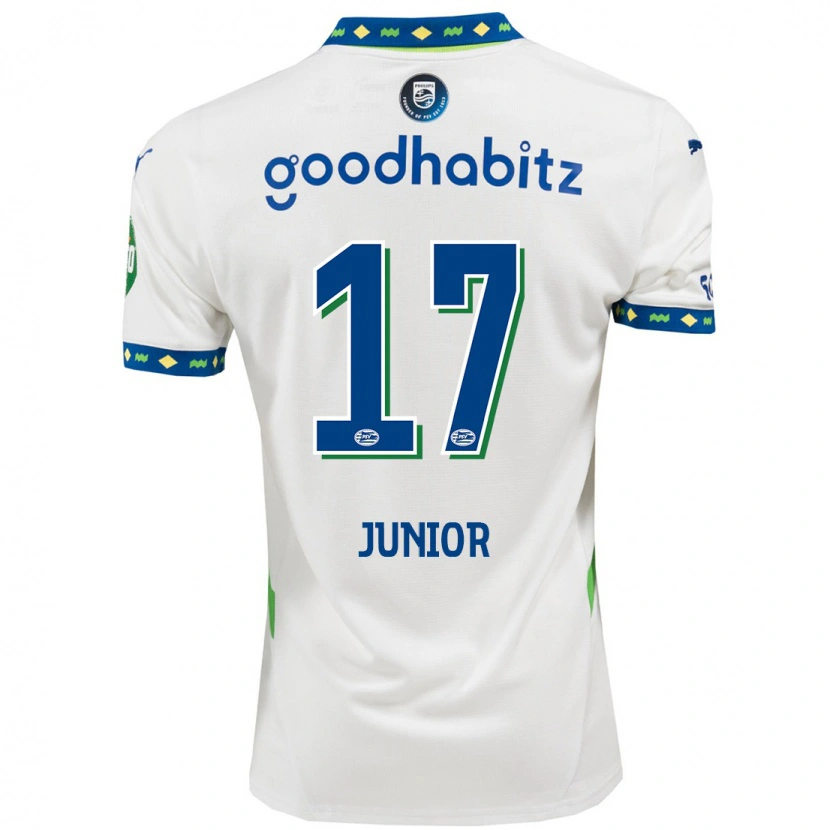 Danxen Bambino Maglia Mauro Júnior #17 Bianco Blu Scuro Kit Gara Third 2024/25 Maglietta