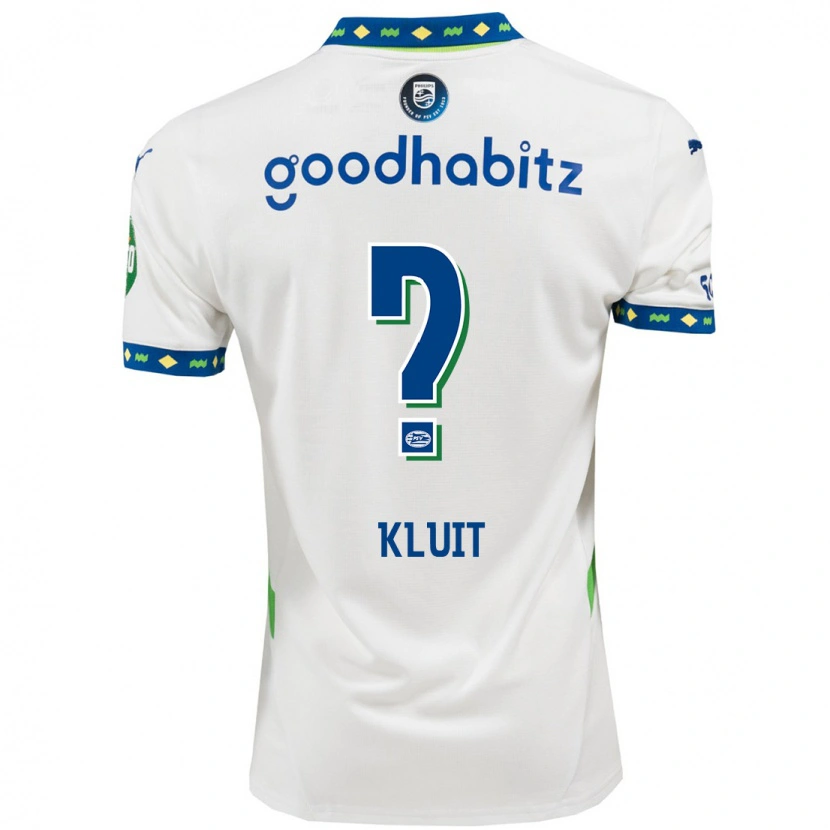 Danxen Bambino Maglia Fabio Kluit #0 Bianco Blu Scuro Kit Gara Third 2024/25 Maglietta