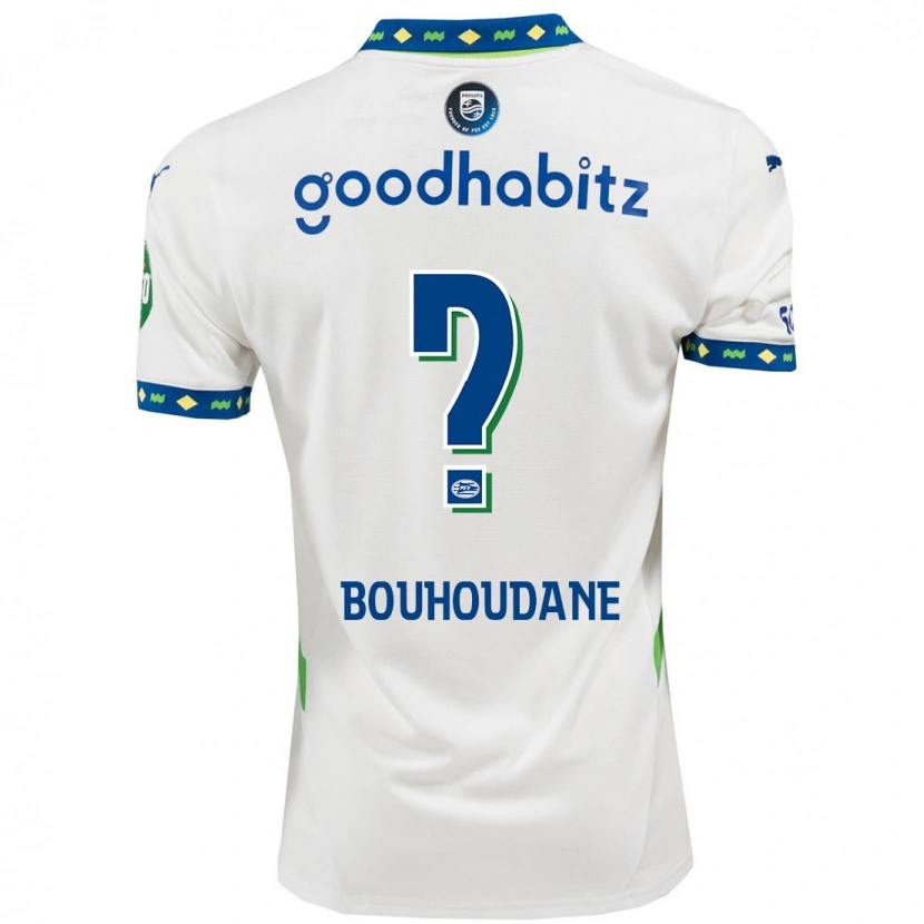 Danxen Bambino Maglia Sami Bouhoudane #0 Bianco Blu Scuro Kit Gara Third 2024/25 Maglietta