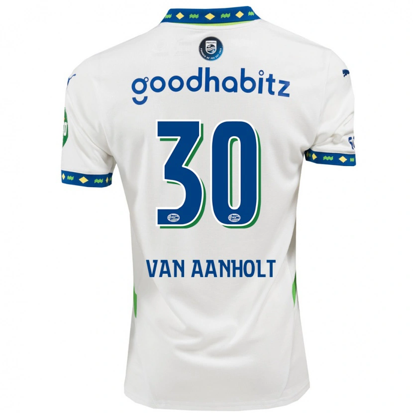 Danxen Bambino Maglia Patrick Van Aanholt #30 Bianco Blu Scuro Kit Gara Third 2024/25 Maglietta