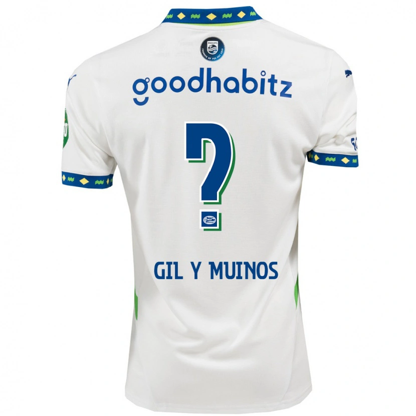 Danxen Bambino Maglia Yaël Gil Y Muiños #0 Bianco Blu Scuro Kit Gara Third 2024/25 Maglietta