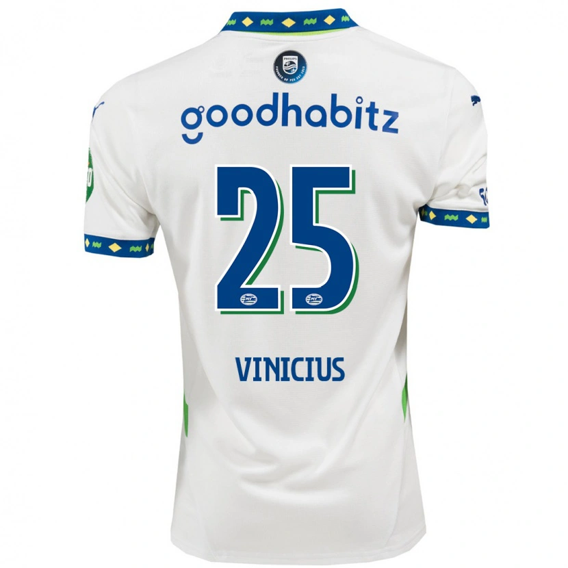Danxen Bambino Maglia Carlos Vinicius #25 Bianco Blu Scuro Kit Gara Third 2024/25 Maglietta