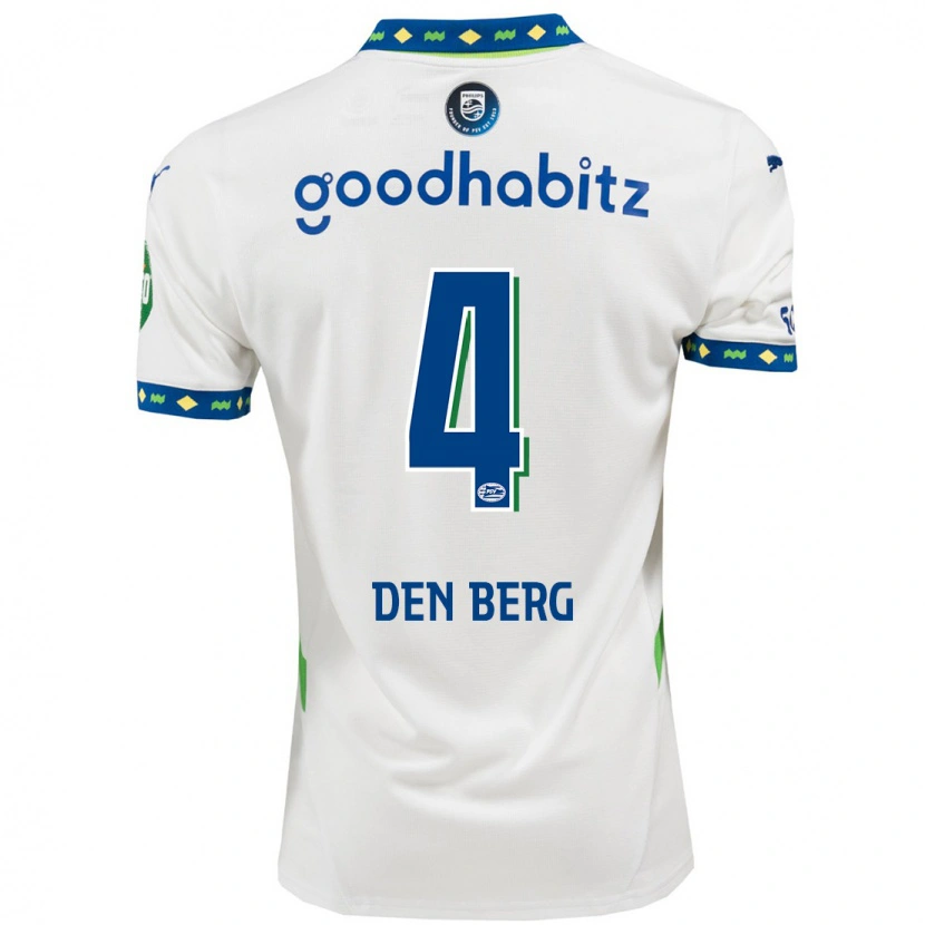 Danxen Bambino Maglia Mandy Van Den Berg #4 Bianco Blu Scuro Kit Gara Third 2024/25 Maglietta