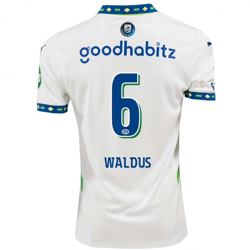 Danxen Bambino Maglia Maruschka Waldus #6 Bianco Blu Scuro Kit Gara Third 2024/25 Maglietta