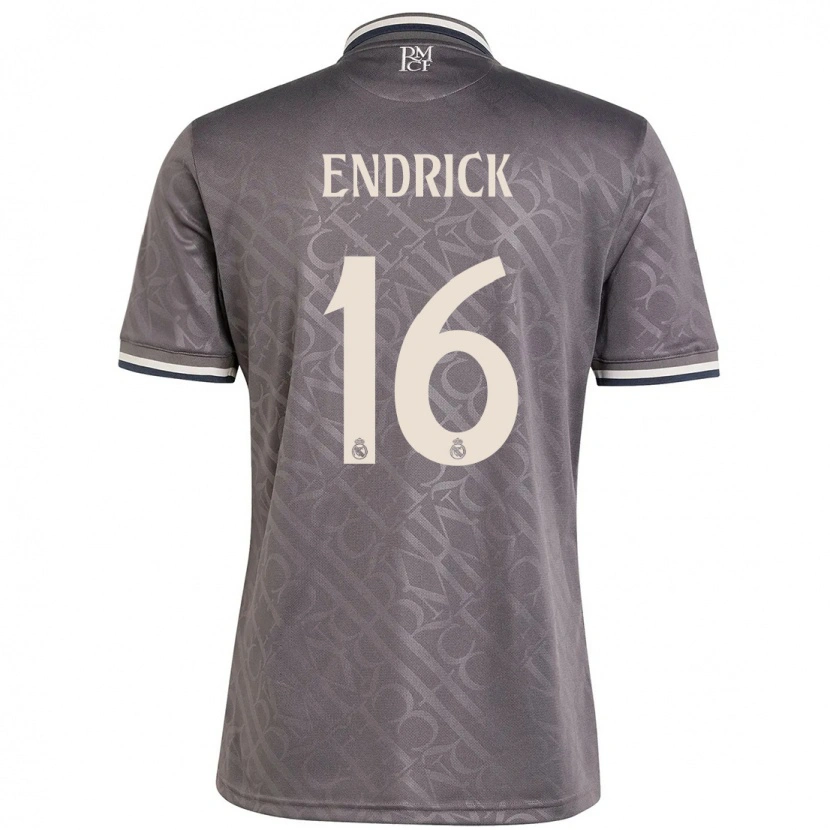 Danxen Bambino Maglia Endrick #16 Antracite Kit Gara Third 2024/25 Maglietta