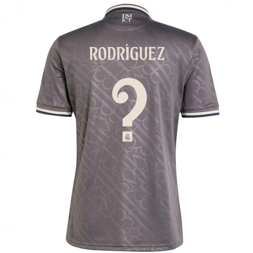 Danxen Bambino Maglia Álvaro Rodríguez #0 Antracite Kit Gara Third 2024/25 Maglietta