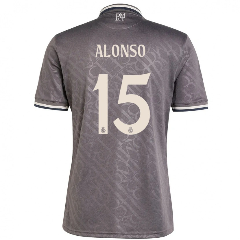 Danxen Bambino Maglia Borja Alonso #15 Antracite Kit Gara Third 2024/25 Maglietta