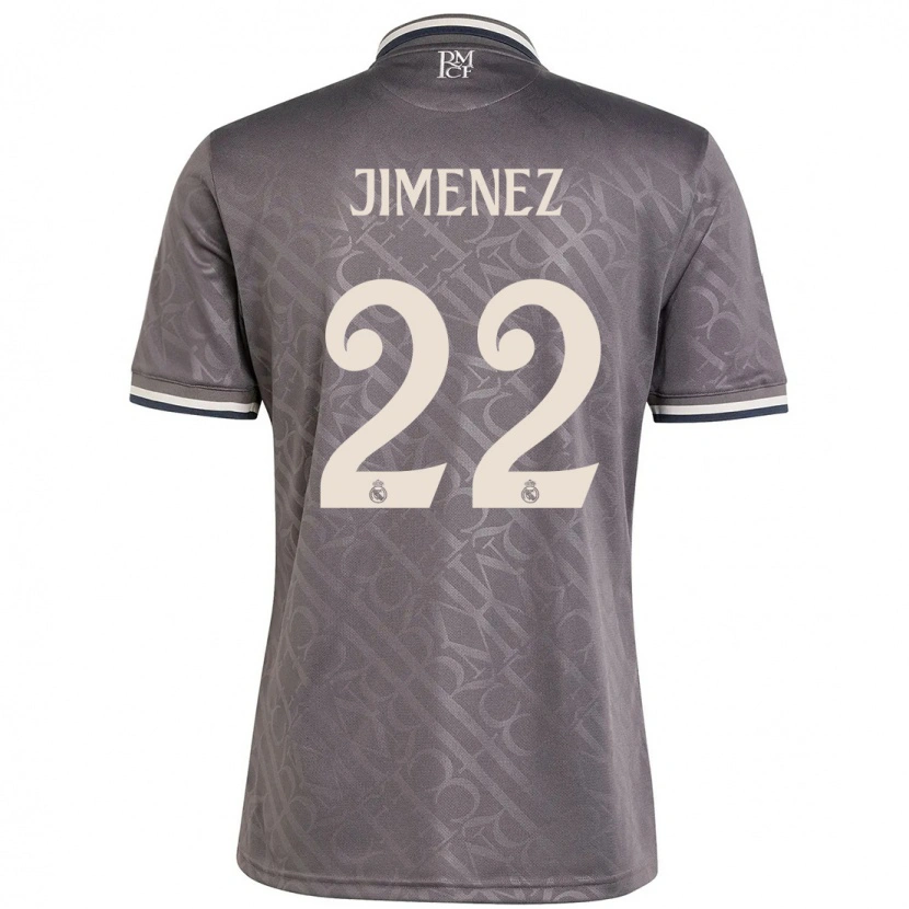 Danxen Bambino Maglia David Jiménez #22 Antracite Kit Gara Third 2024/25 Maglietta