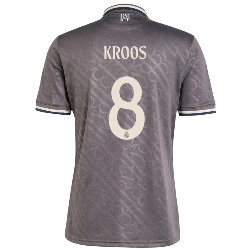 Danxen Bambino Maglia Toni Kroos #8 Antracite Kit Gara Third 2024/25 Maglietta
