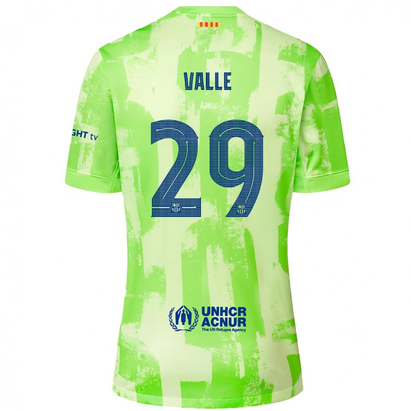 Danxen Bambino Maglia Álex Valle #29 Lime Kit Gara Third 2024/25 Maglietta