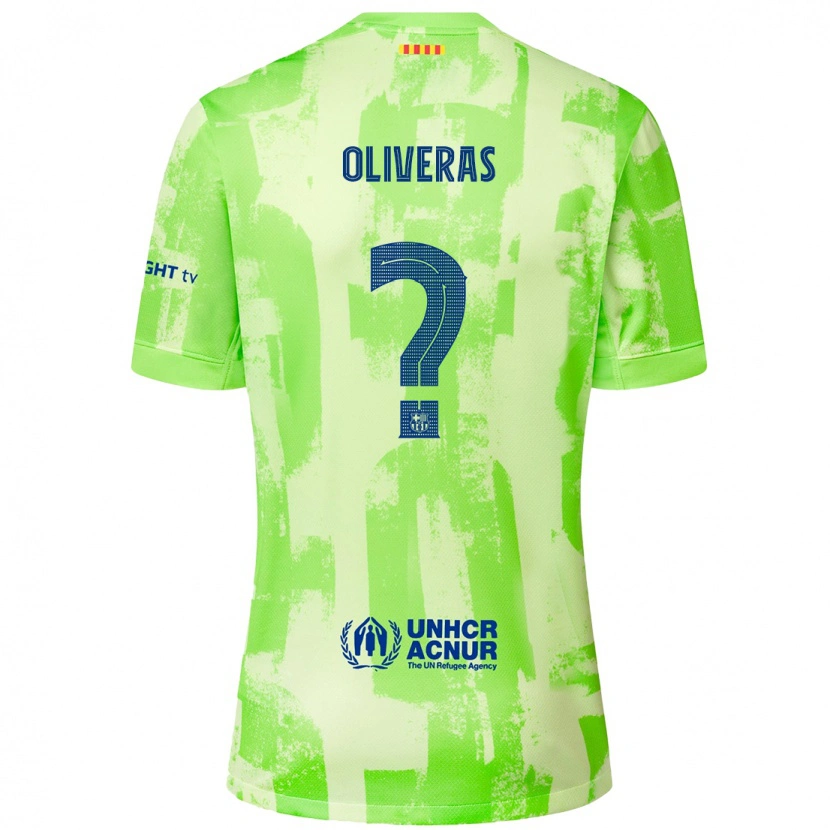 Danxen Bambino Maglia Robert Oliveras #0 Lime Kit Gara Third 2024/25 Maglietta