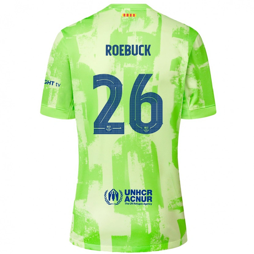 Danxen Bambino Maglia Ellie Roebuck #26 Lime Kit Gara Third 2024/25 Maglietta
