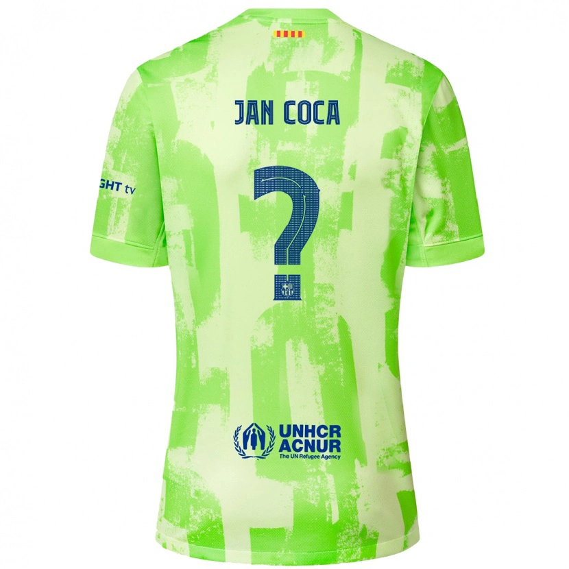 Danxen Bambino Maglia Jan Coca #0 Lime Kit Gara Third 2024/25 Maglietta
