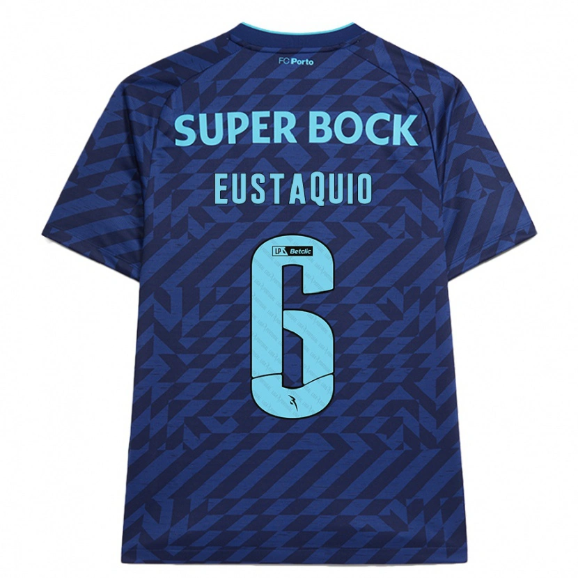 Danxen Bambino Maglia Stephen Eustaquio #6 Blu Navy Kit Gara Third 2024/25 Maglietta