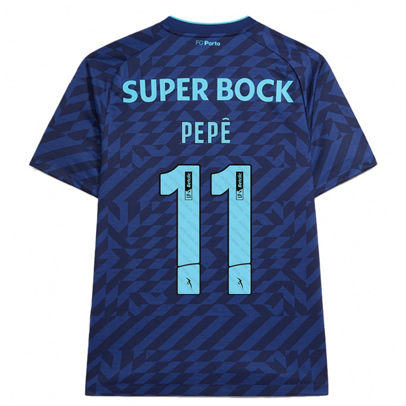 Danxen Bambino Maglia Pepê #11 Blu Navy Kit Gara Third 2024/25 Maglietta