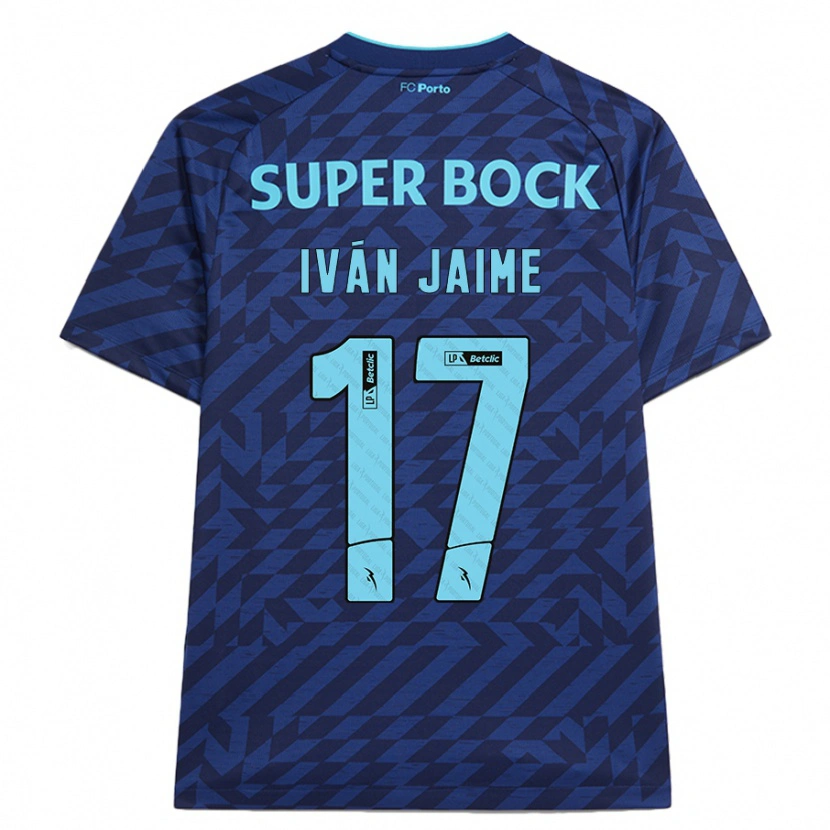 Danxen Bambino Maglia Iván Jaime #17 Blu Navy Kit Gara Third 2024/25 Maglietta